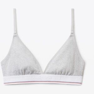 2X Alexander Wang Micro ribbed triangle bralette - Small Grey